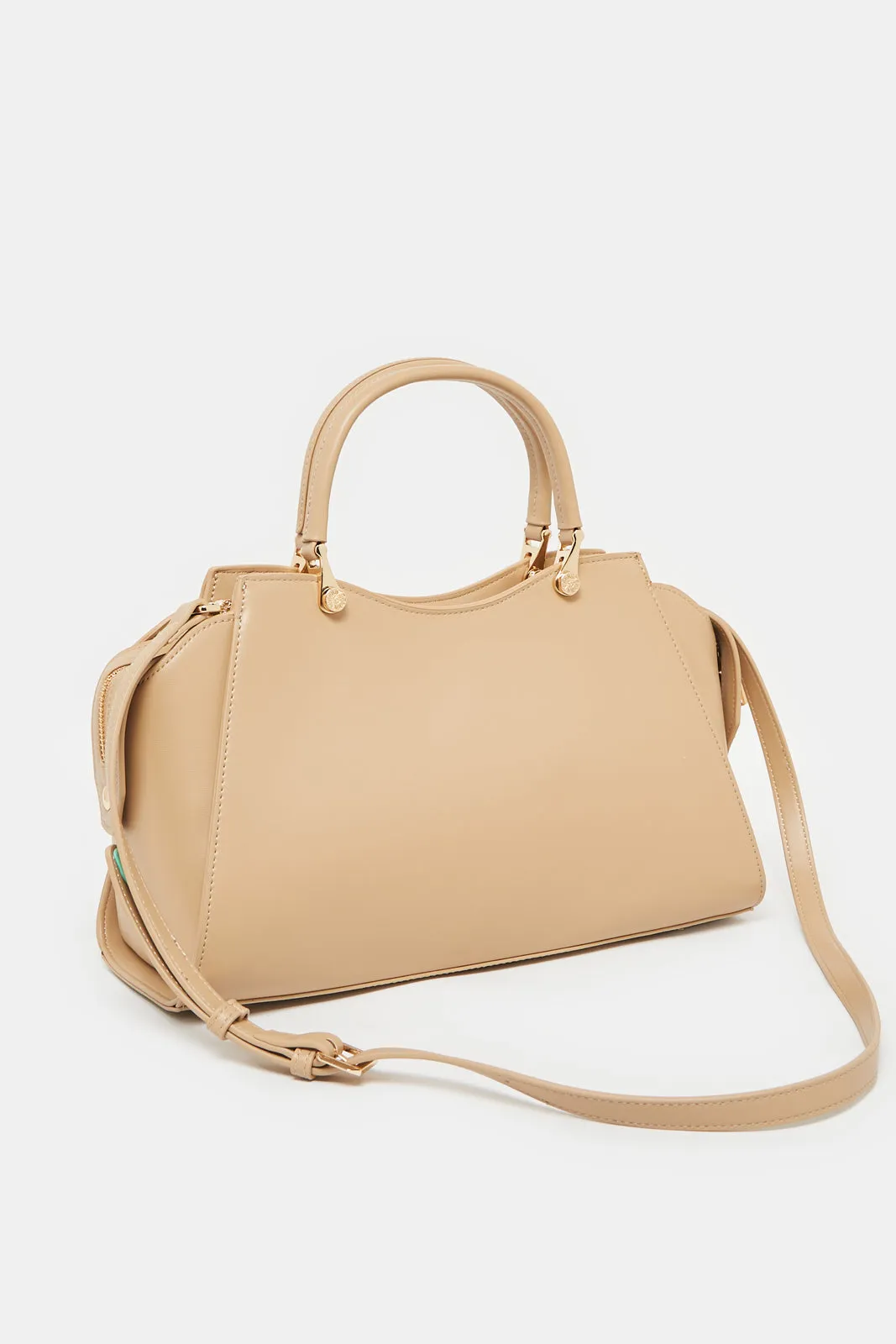Women Beige Front Pocket Day Bag sold by Redtag product image thumbnail 2