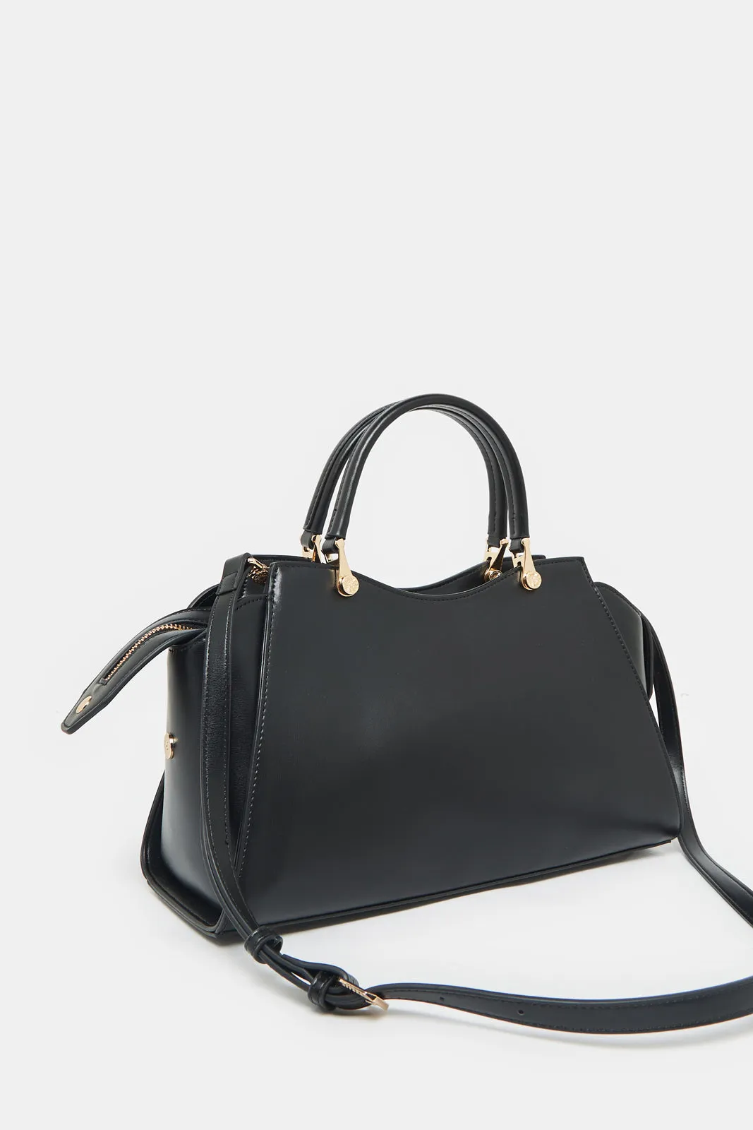 Women Black Font Pocket Day Bag sold by Redtag product image thumbnail 2