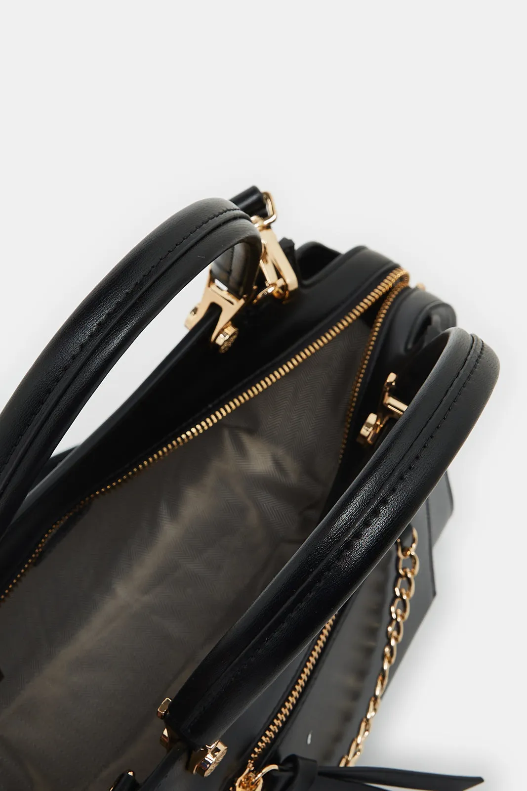 Women Black Font Pocket Day Bag sold by Redtag product image thumbnail 4