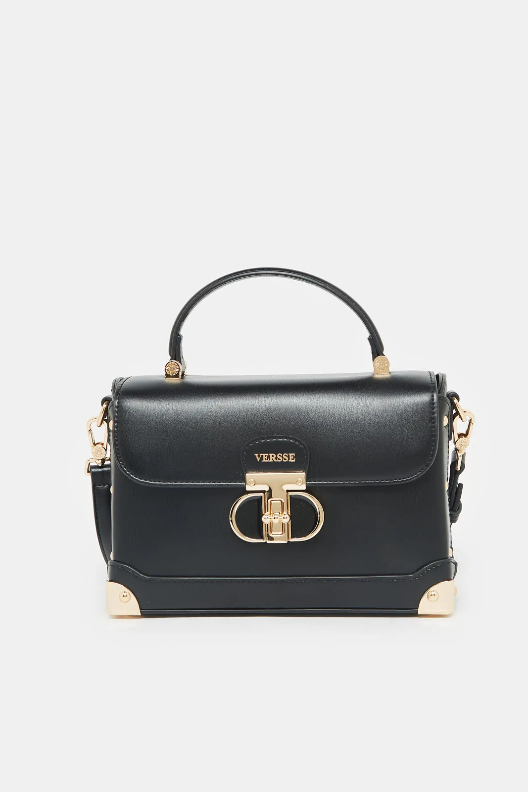 Women Black Messenger Bag sold by Redtag