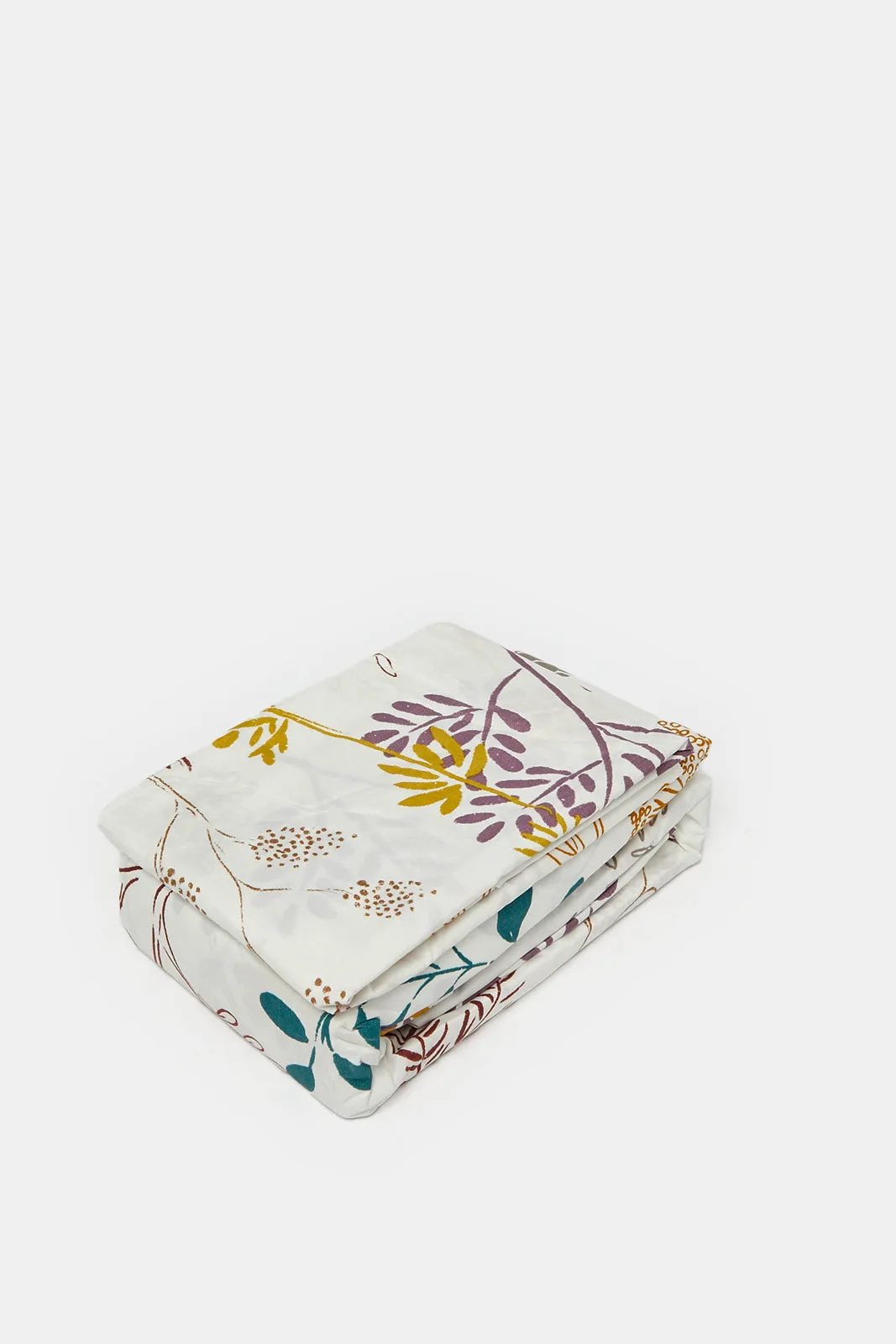 White Botanical Print Flat Sheet (King Size) sold by Redtag product image thumbnail 2