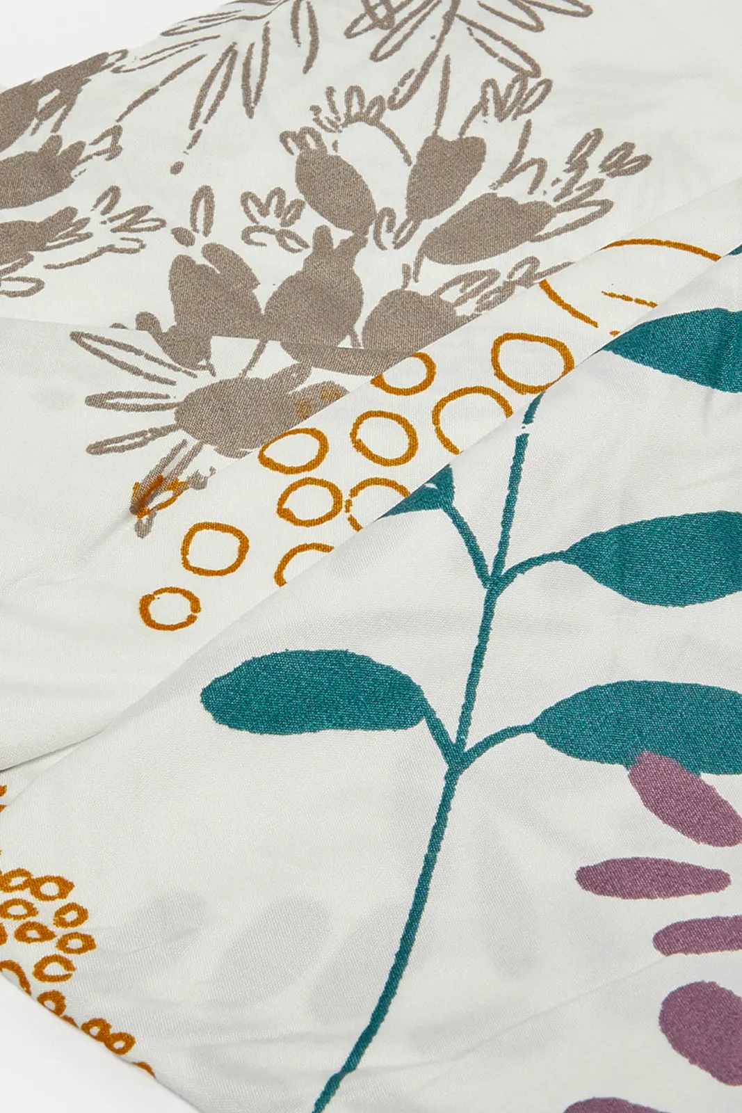 White Botanical Print Flat Sheet (King Size) sold by Redtag product image thumbnail 3