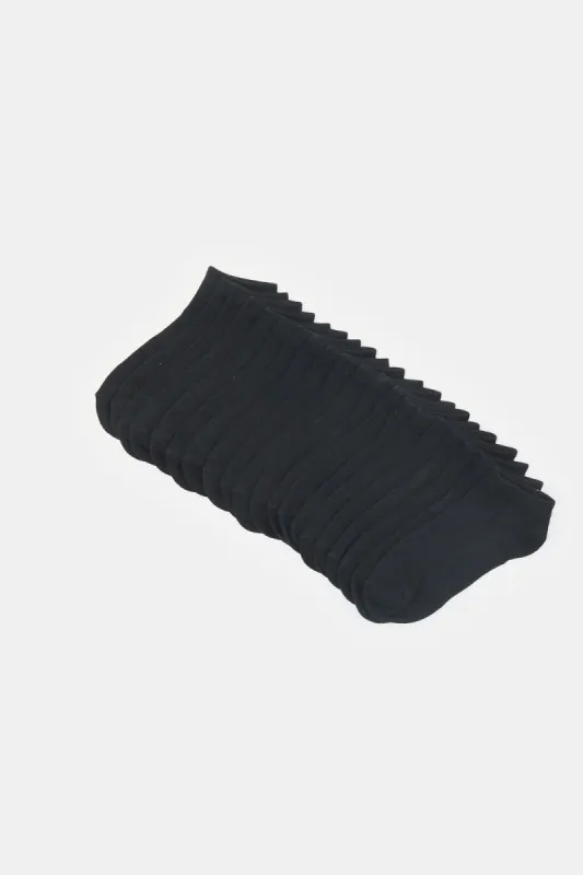 Women Black Basic Ankle Socks (10 Pairs) sold by Redtag