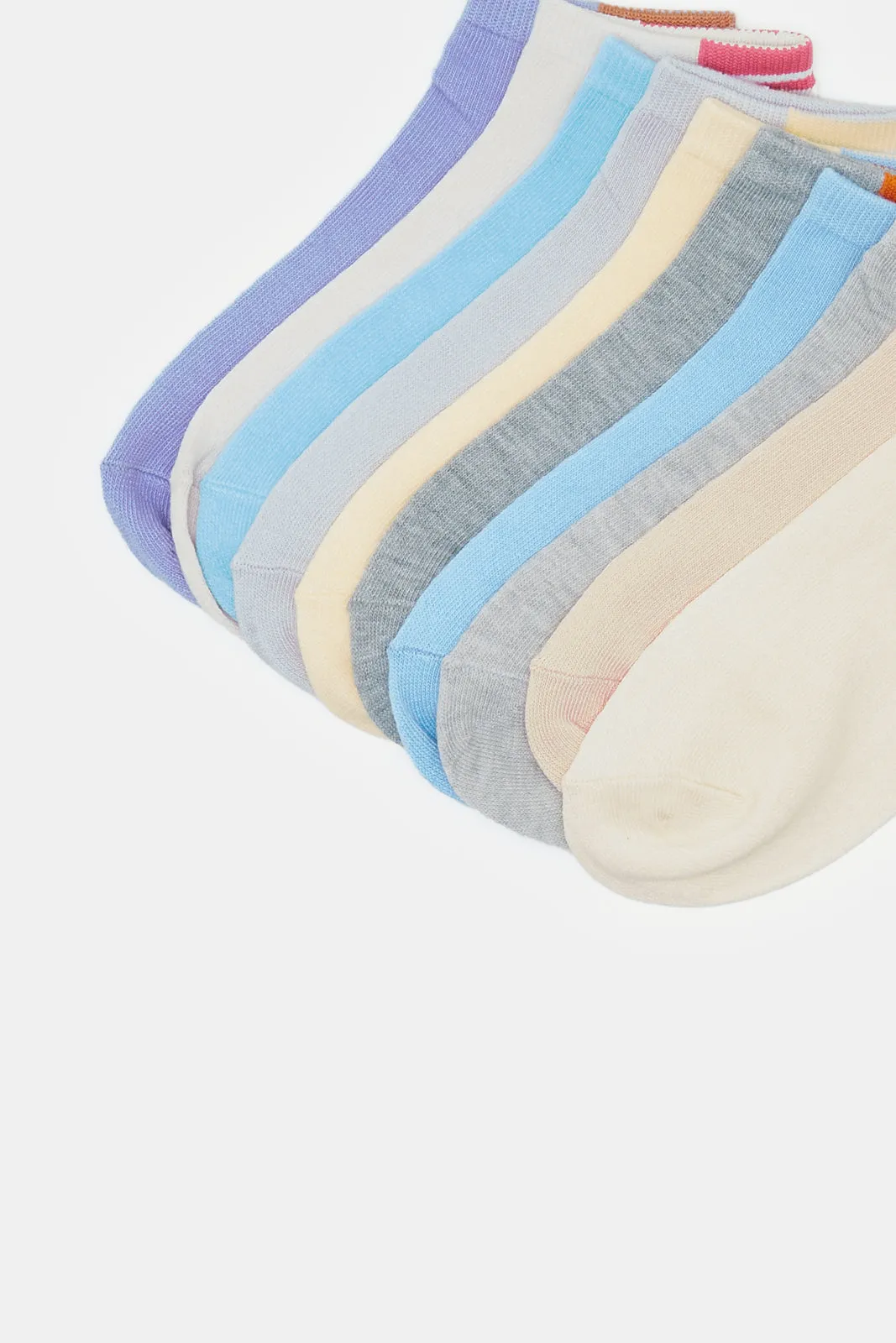 Women Assorted Basic Ankle Socks (10 Pairs) sold by Redtag product image thumbnail 3