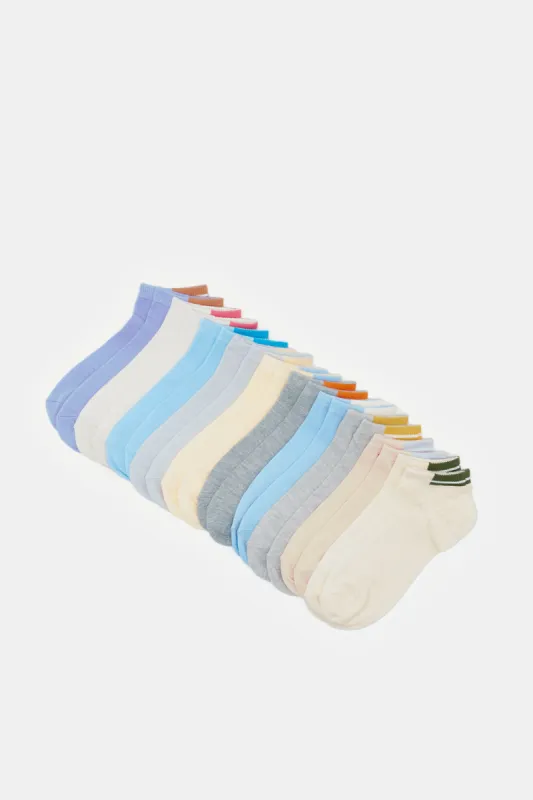 Women Assorted Basic Ankle Socks (10 Pairs) sold by Redtag