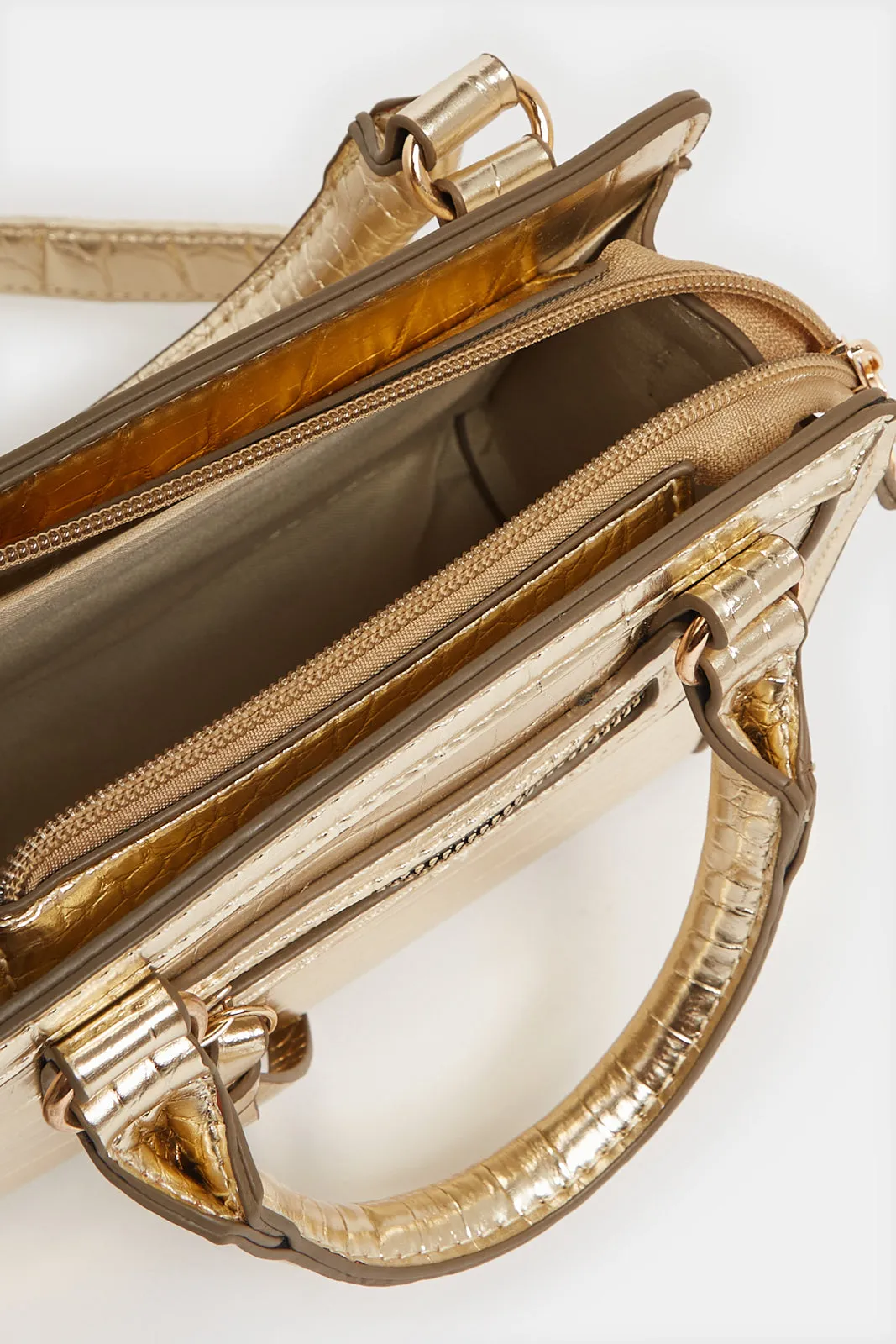 Women Gold Cross Body Bag sold by Redtag product image thumbnail 4