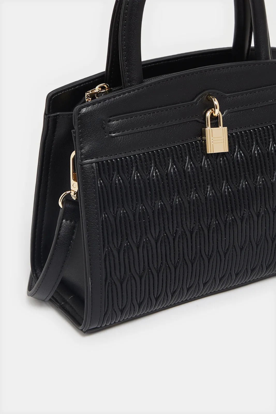 Women Black Quilted Handbag sold by Redtag product image thumbnail 2