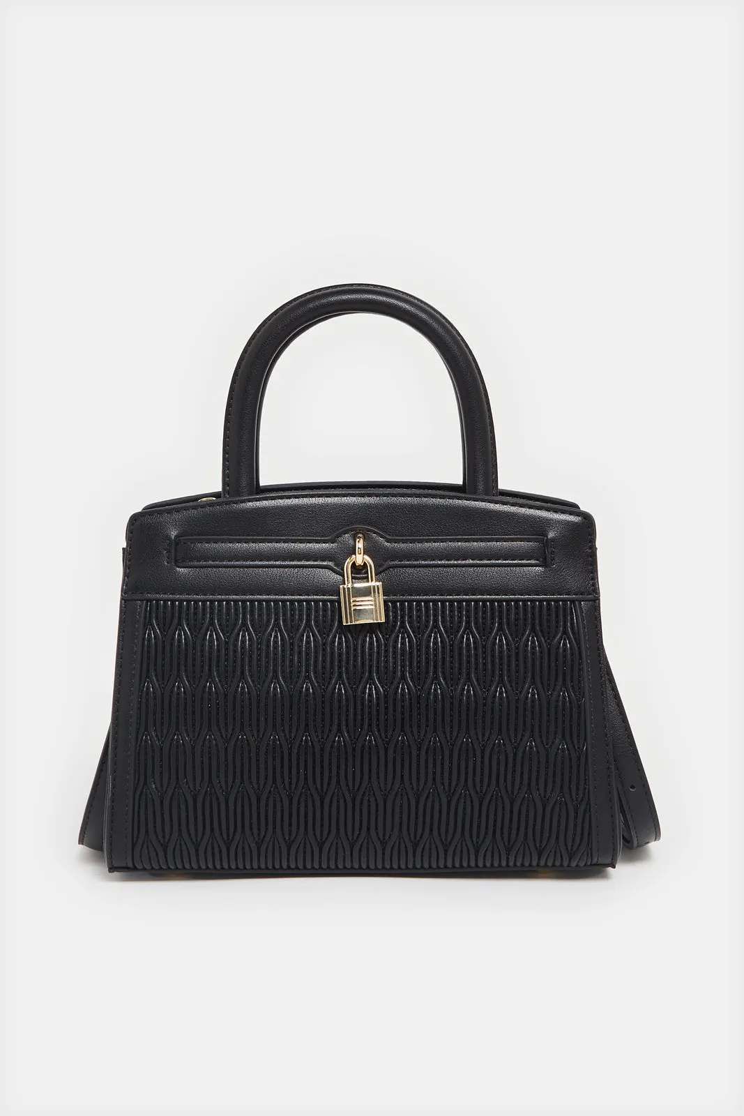 Women Black Quilted Handbag sold by Redtag