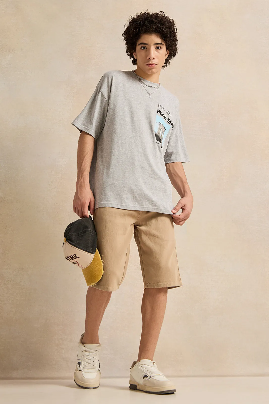 Senior Boys Grey Photographic T-Shirt sold by Redtag product image thumbnail 4