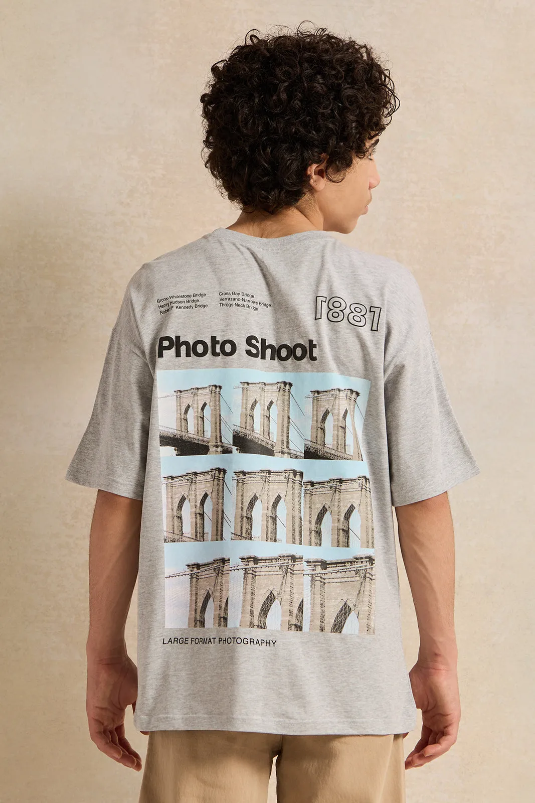 Senior Boys Grey Photographic T-Shirt sold by Redtag product image thumbnail 5