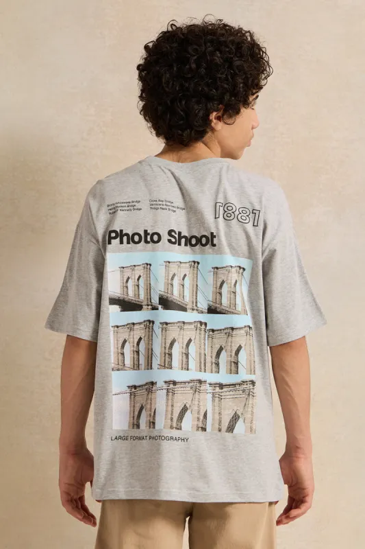 Senior Boys Grey Photographic T-Shirt sold by Redtag