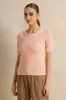 Women Pink Ribbed Top sold by Redtag