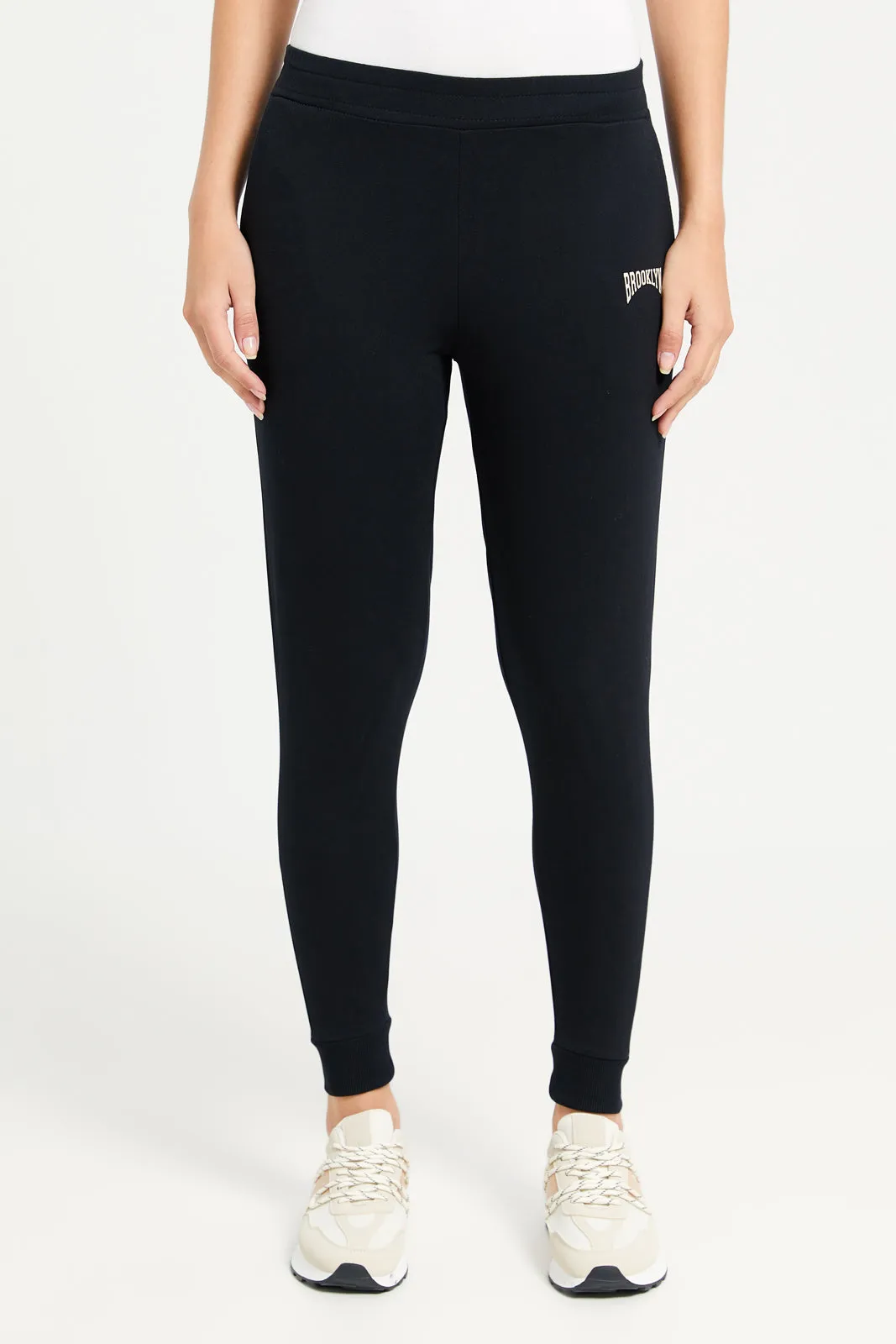 Women Black Straight Fit Plain Pants sold by Redtag