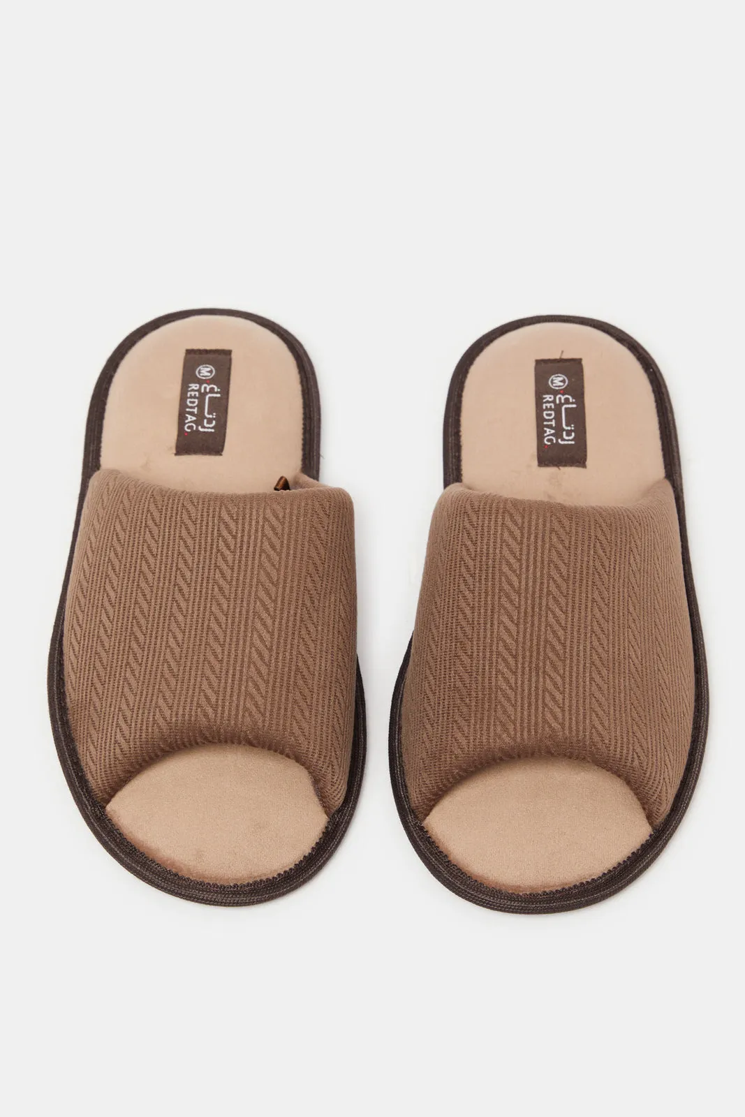 Men Brown Embossed Slipper sold by Redtag product image thumbnail 2