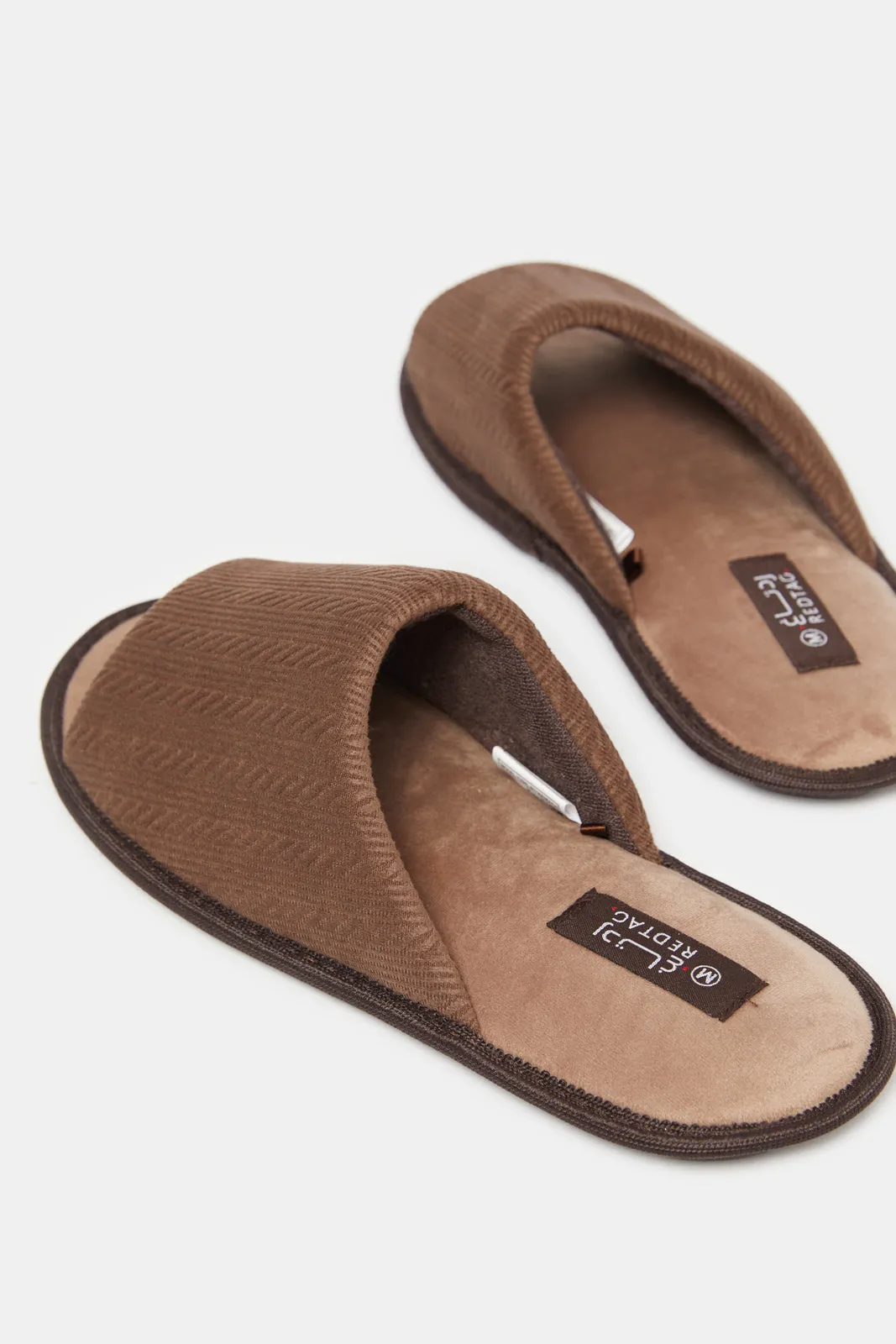 Men Brown Embossed Slipper sold by Redtag product image thumbnail 4
