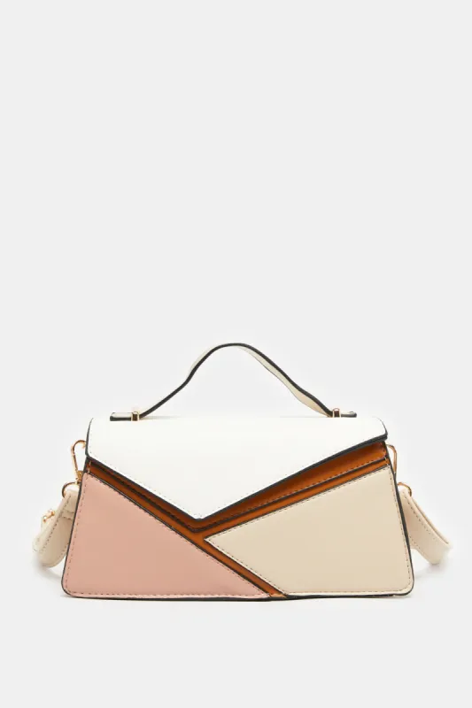 Women White Messenger Bag sold by Redtag