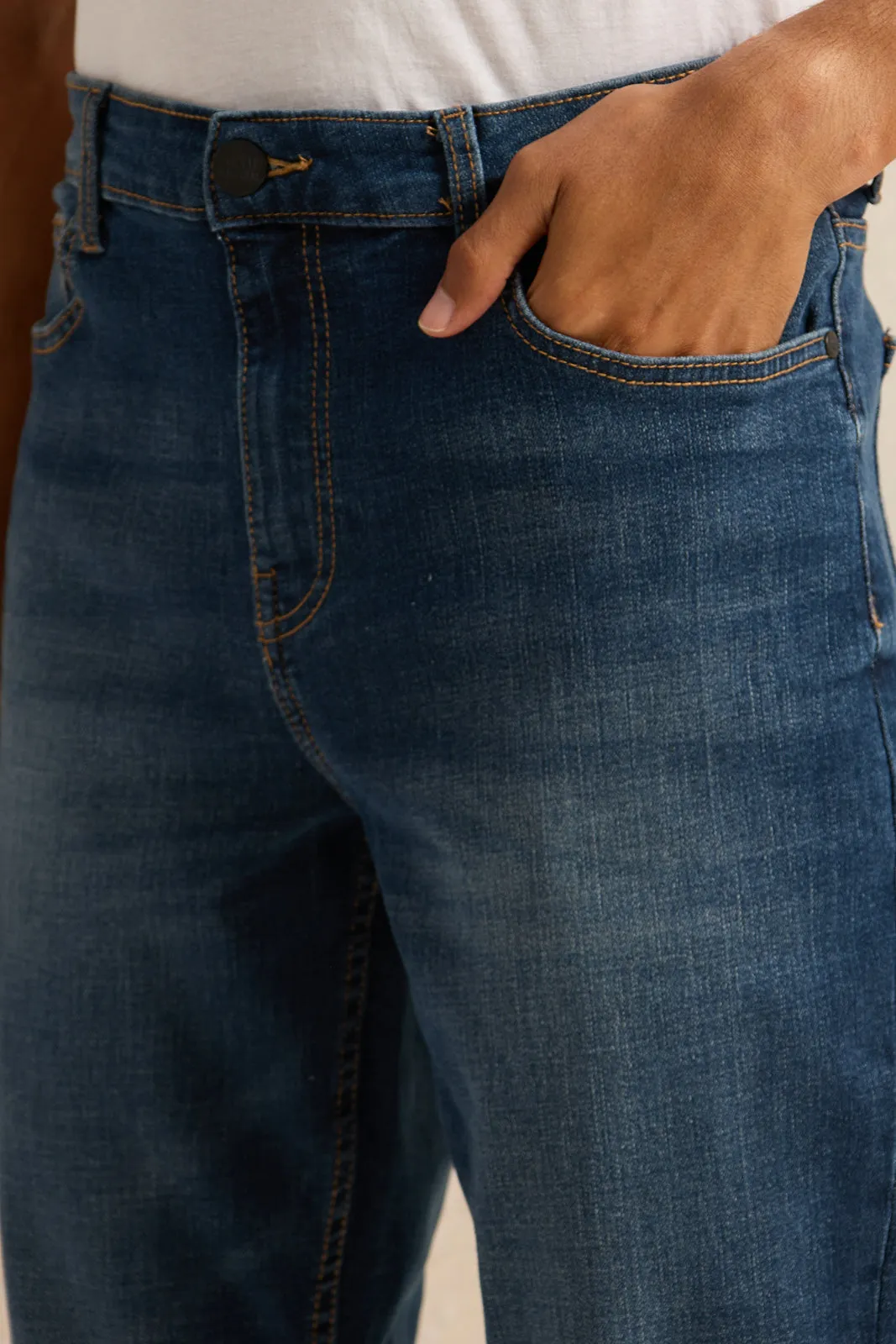 Men Blue Slim Fit Jeans sold by Redtag product image thumbnail 4