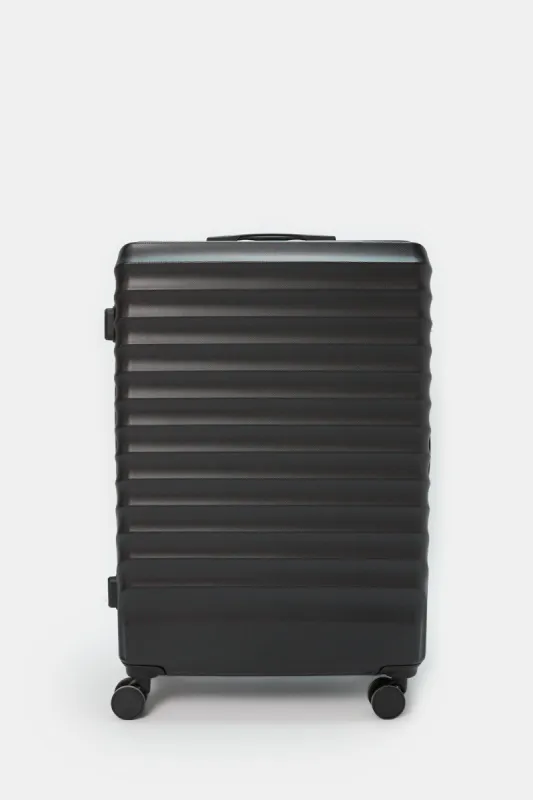 Black Textured Trolley Luggage 28 Inch sold by Redtag