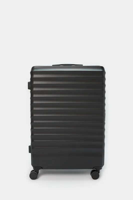 Black Textured Trolley Luggage 24 Inch sold by Redtag