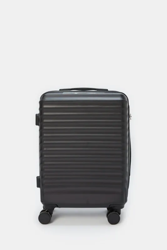 Black Textured Trolley Luggage 20 Inch sold by Redtag