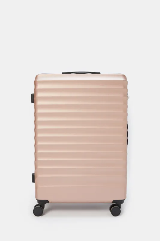 Rose Gold Textured Trolley Luggage 28 Inch sold by Redtag