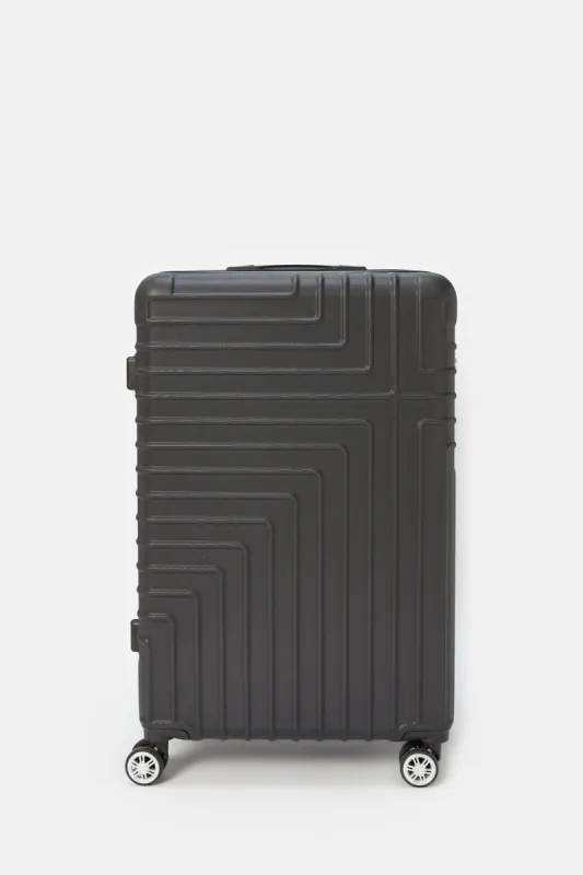 Black Textured Trolley Luggage 24 Inch sold by Redtag
