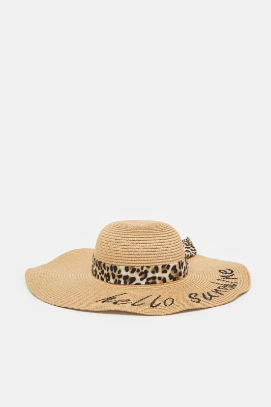 Women Beige Embellished Hat sold by Redtag