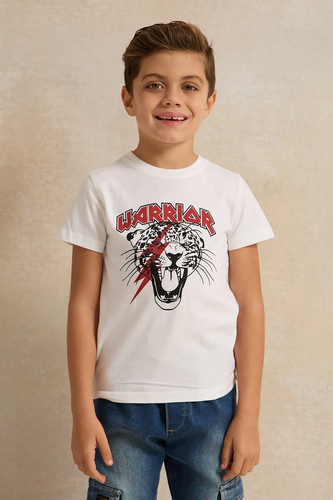 Boys White And Blue Denim Shirt With T-Shirt Set (2 Piece) sold by Redtag product image thumbnail 2