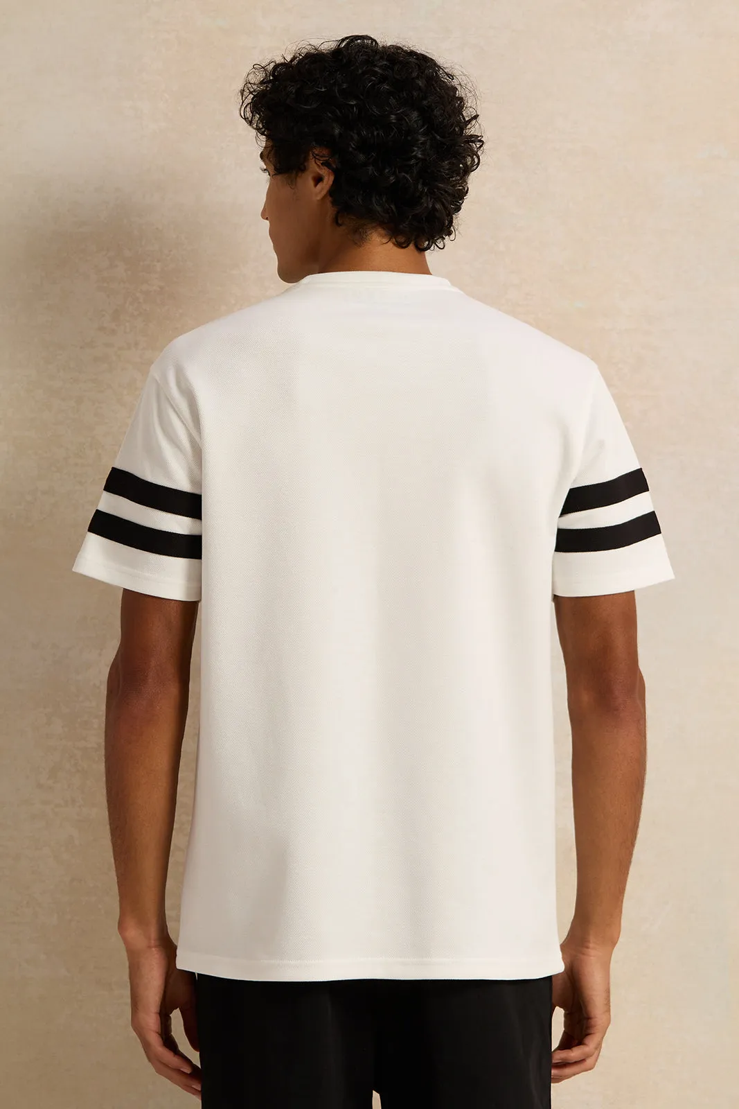 Men White Printed T-Shirt sold by Redtag product image thumbnail 3