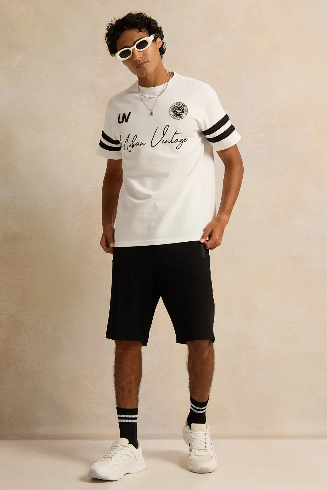 Men White Printed T-Shirt sold by Redtag product image thumbnail 2
