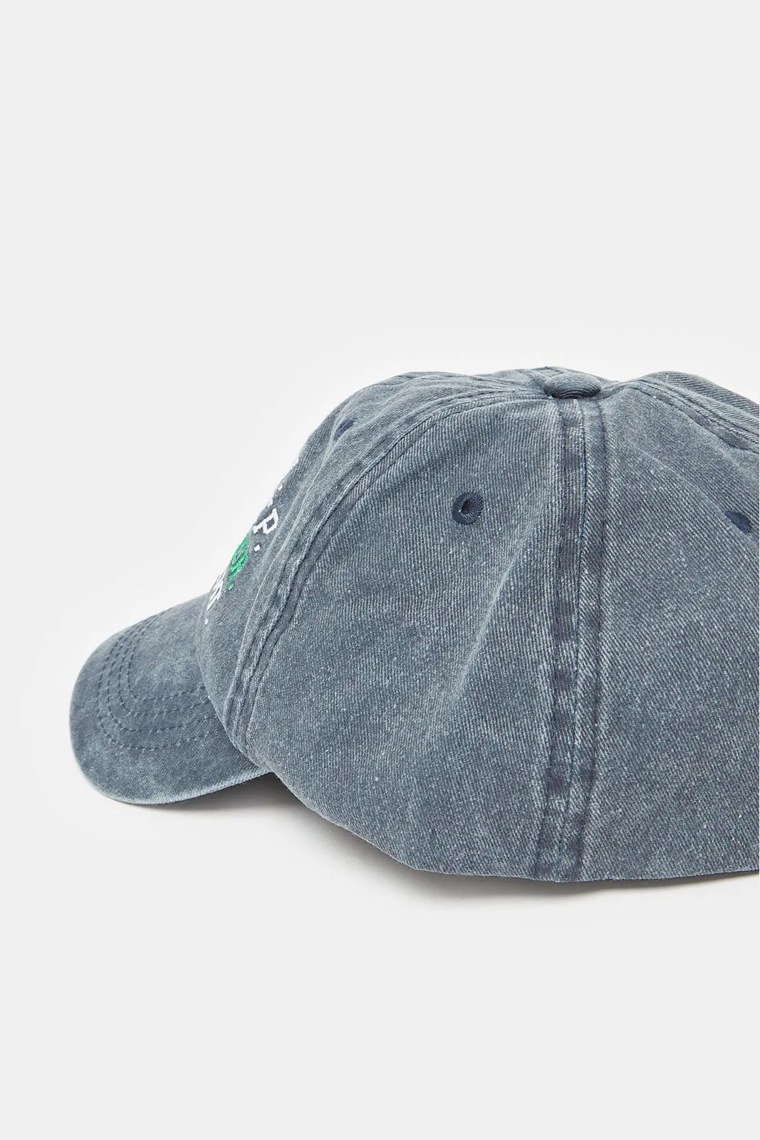 Boys Grey Denim Embroidered Cap sold by Redtag product image thumbnail 3