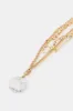 Women Gold Embellished Necklace And  Earrings (3 Piece) sold by Redtag