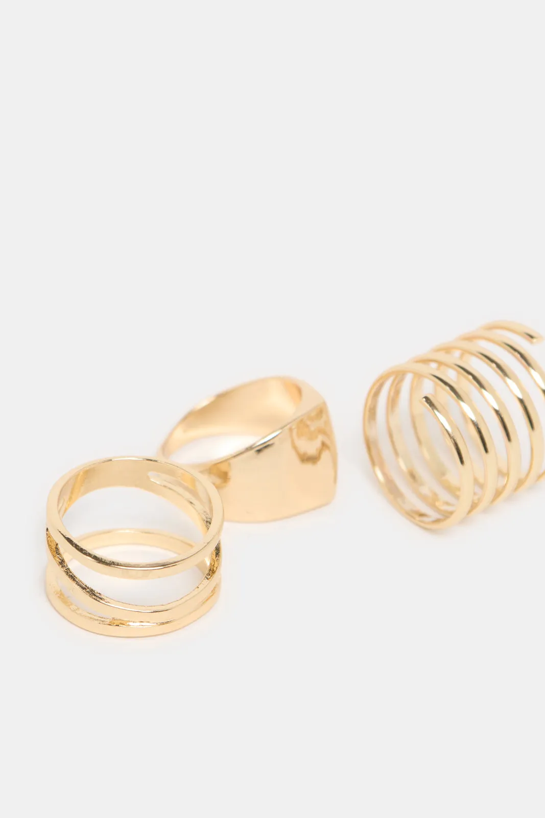 Women Gold Embellished Rings (3 Piece) sold by Redtag product image thumbnail 2