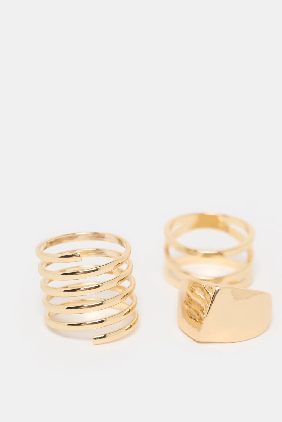 Women Gold Embellished Rings (3 Piece) sold by Redtag product image thumbnail 3