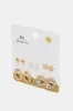Women Gold Embellished Earrings (10 Pairs) sold by Redtag
