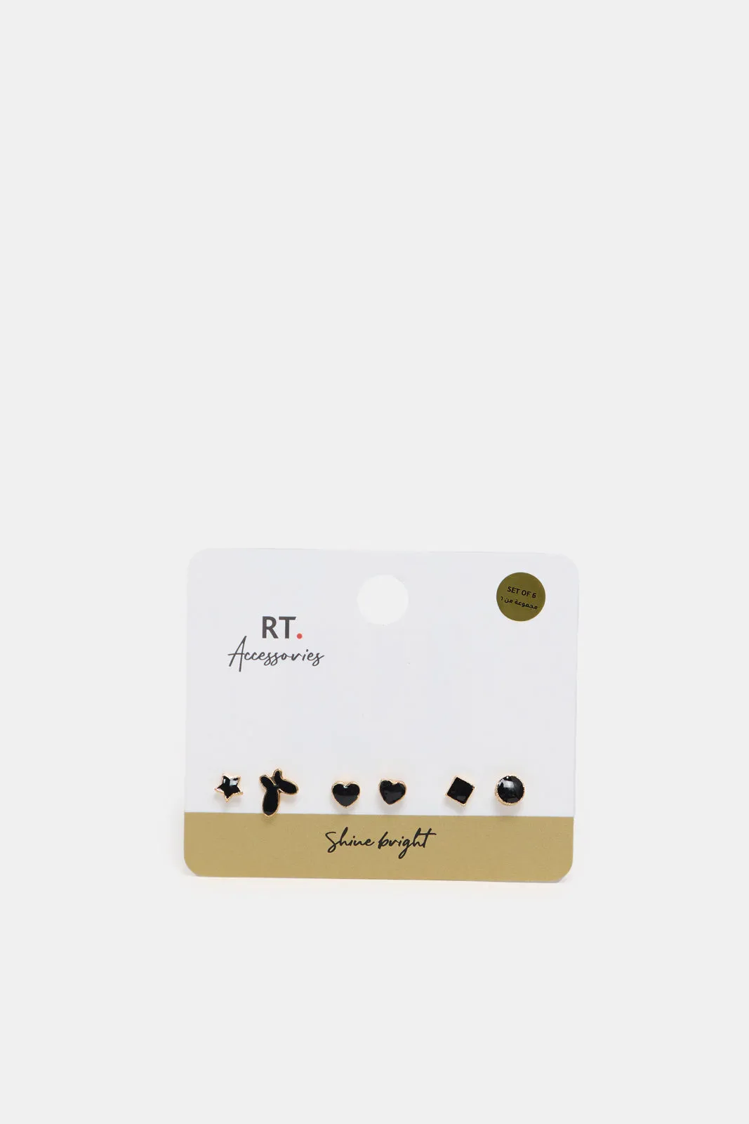 Women Gold Embellished Earrings (3 Pairs) sold by Redtag