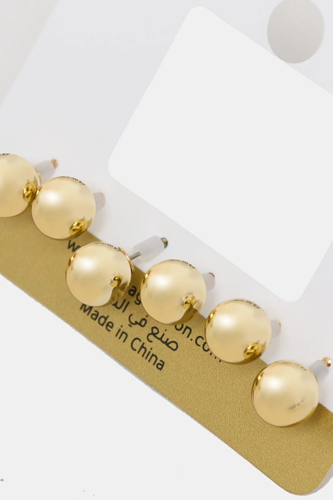 Women Gold Embellished Earrings (3 Pairs) sold by Redtag product image thumbnail 4