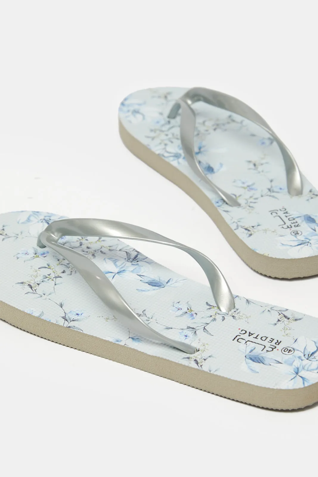Women Grey Floral Flip-Flop sold by Redtag product image thumbnail 4