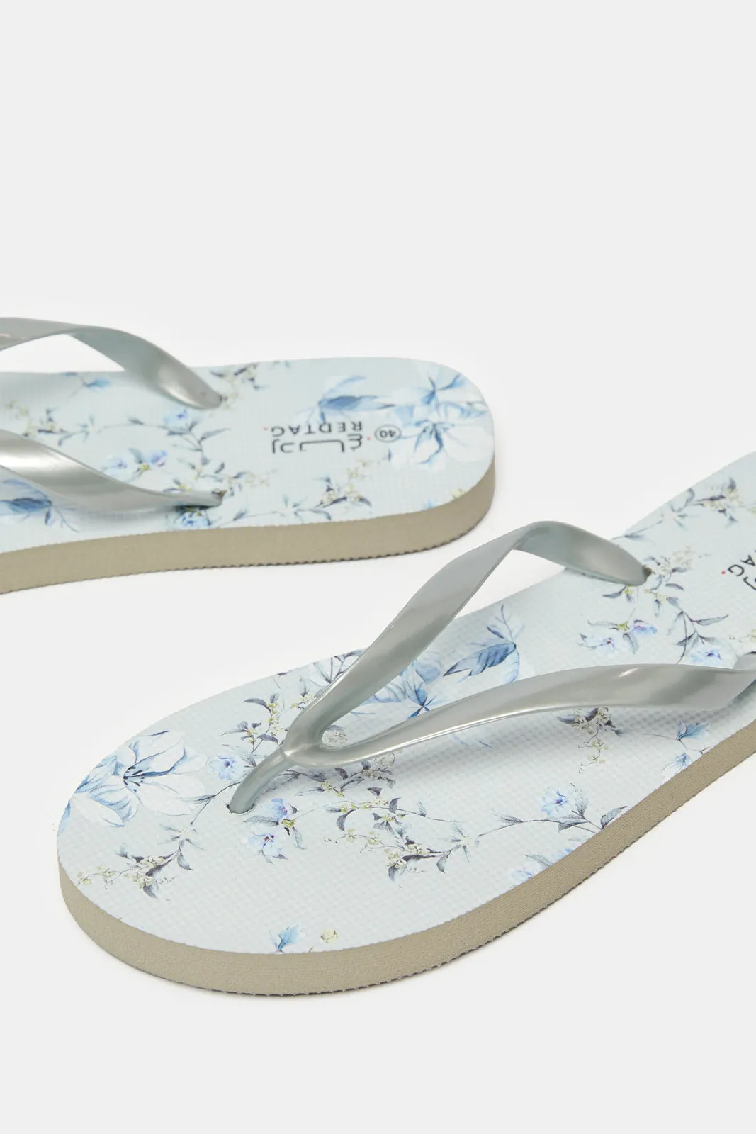 Women Grey Floral Flip-Flop sold by Redtag product image thumbnail 3