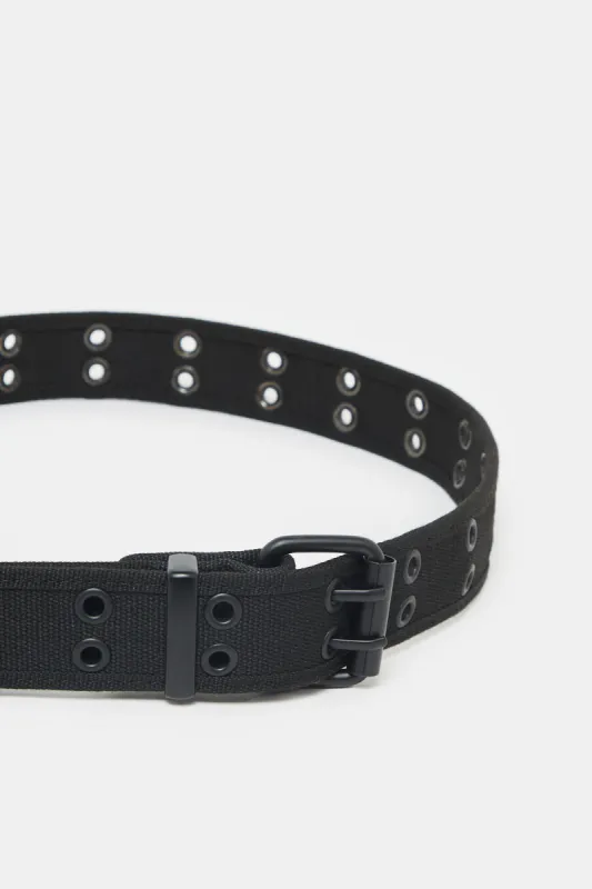 Men Black Elastic Belt sold by Redtag
