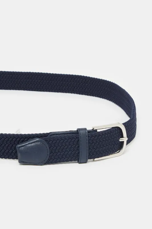 Men Navy Elastic Belt sold by Redtag