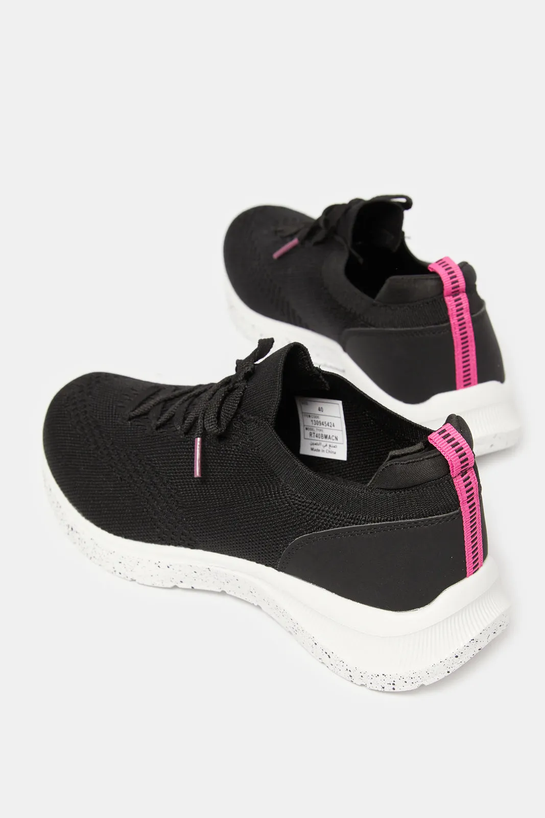 Women Black Lace Up Sneaker sold by Redtag product image thumbnail 4