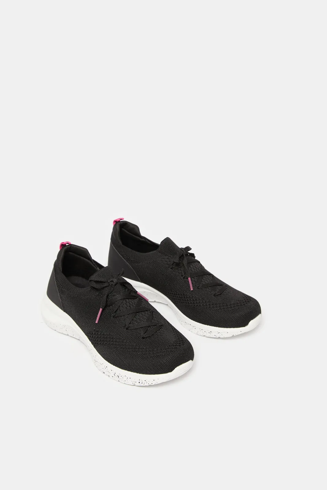 Women Black Lace Up Sneaker sold by Redtag product image thumbnail 2