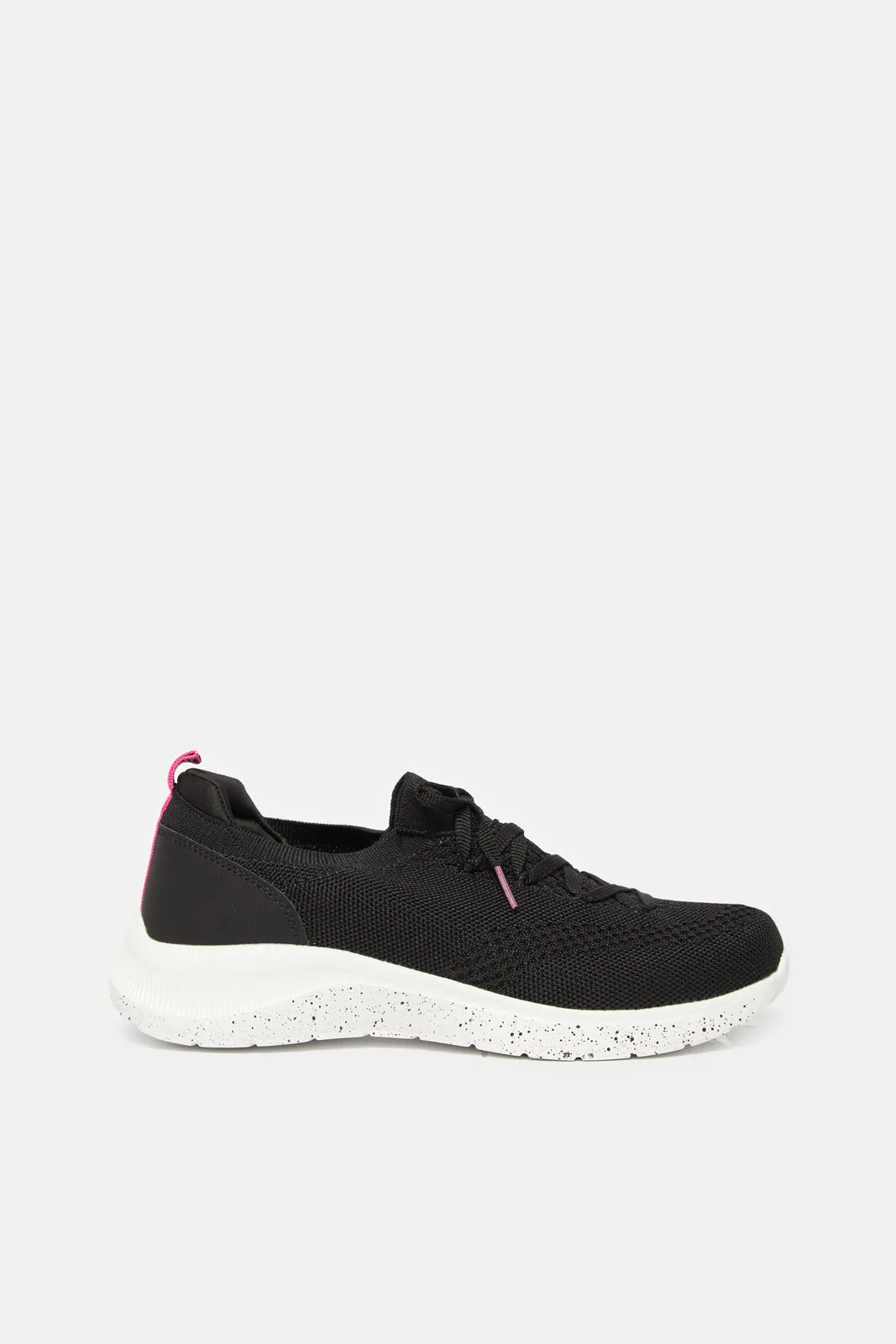 Women Black Lace Up Sneaker sold by Redtag