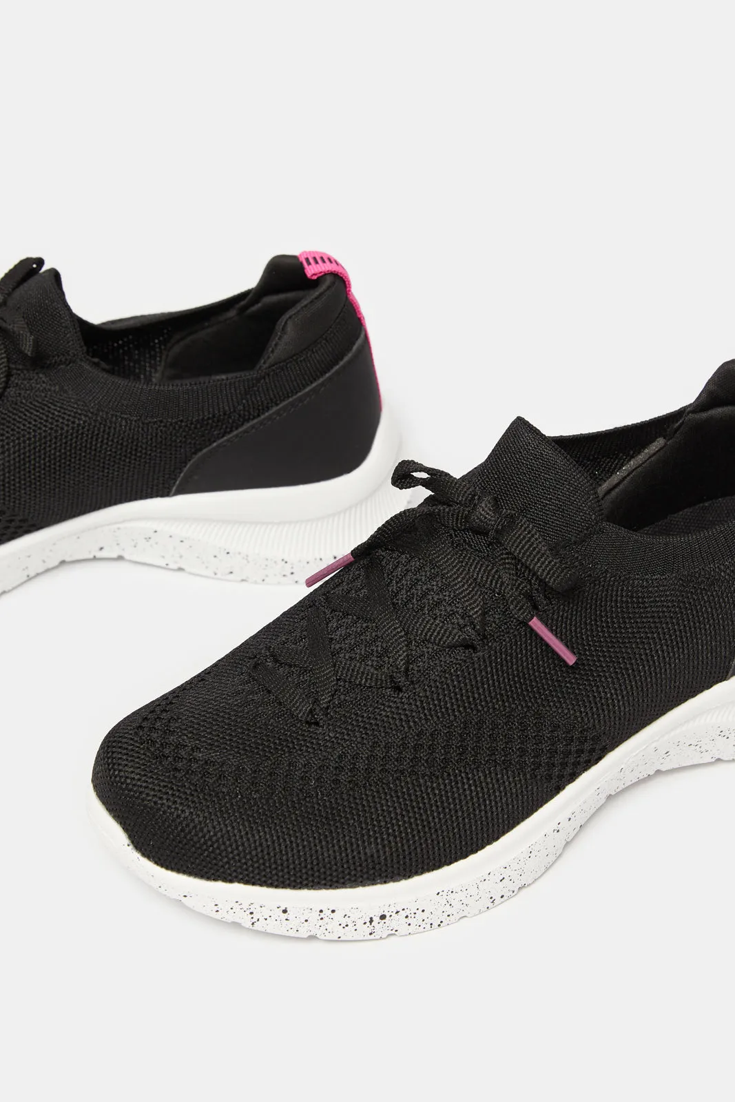 Women Black Lace Up Sneaker sold by Redtag product image thumbnail 3