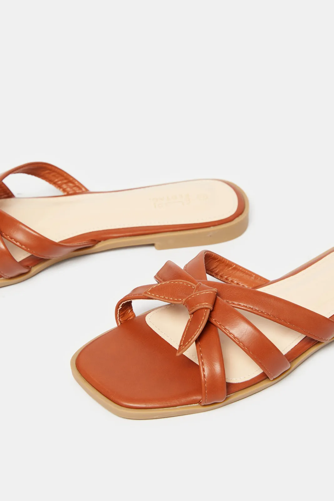 Women Brown Strappy Mule sold by Redtag product image thumbnail 3