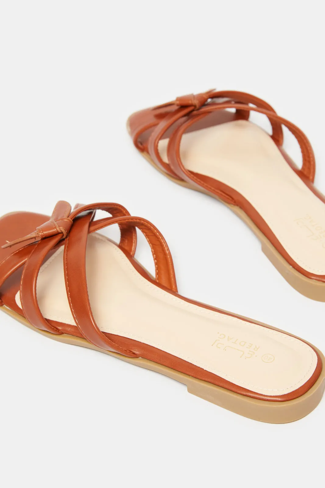 Women Brown Strappy Mule sold by Redtag product image thumbnail 4