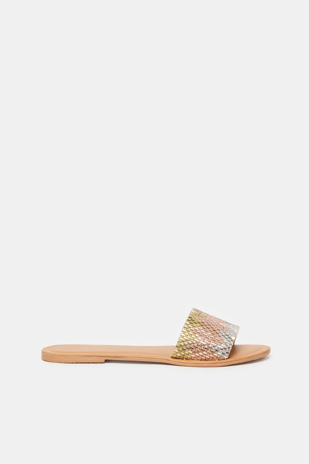 Women Beige Embellished Mule sold by Redtag