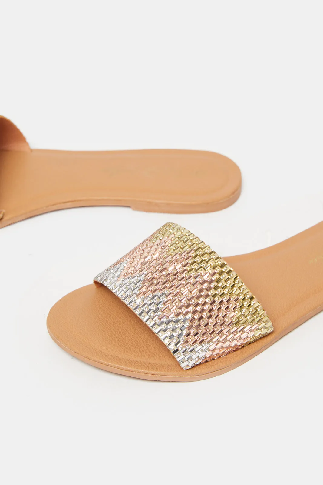 Women Beige Embellished Mule sold by Redtag product image thumbnail 3