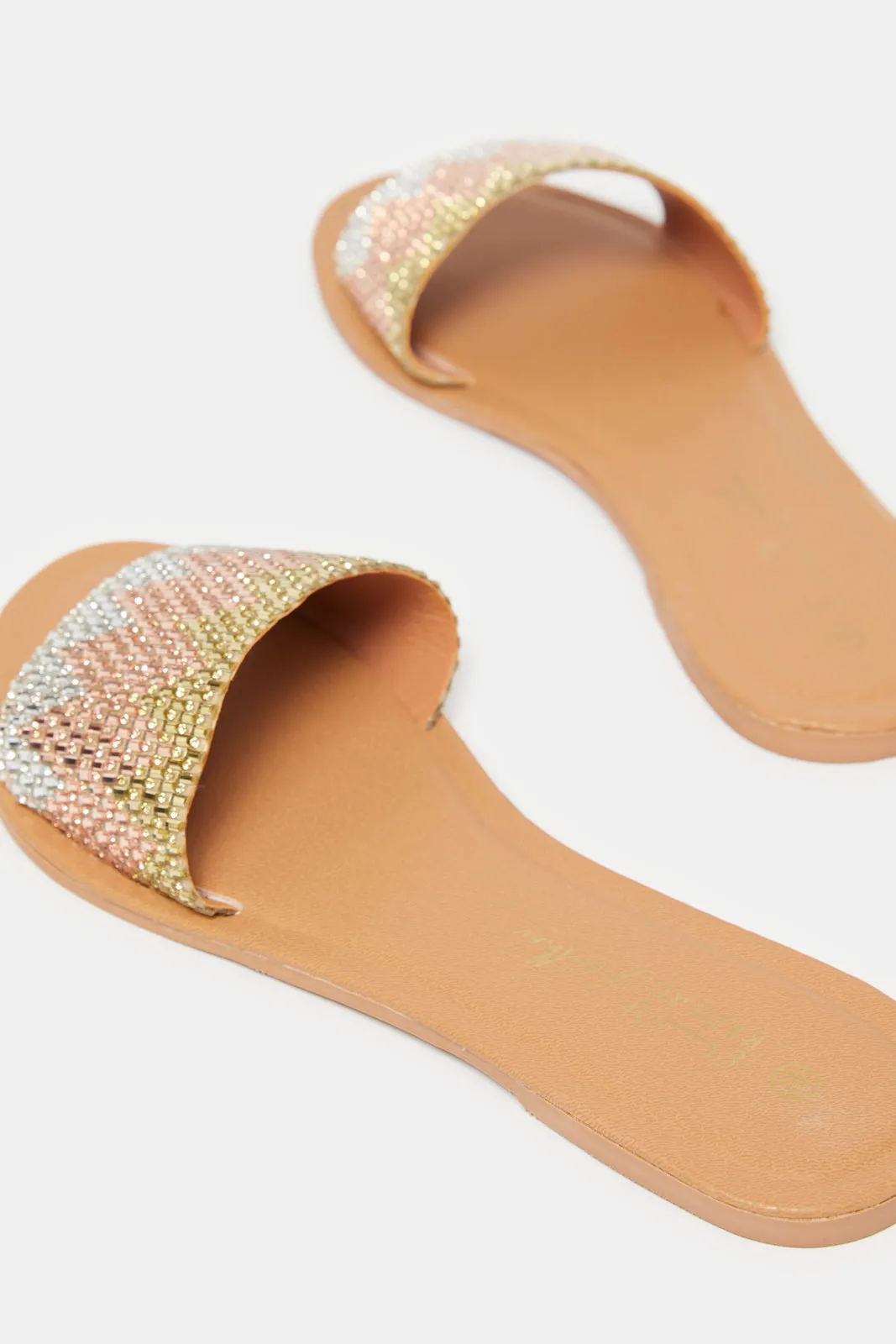 Women Beige Embellished Mule sold by Redtag product image thumbnail 4